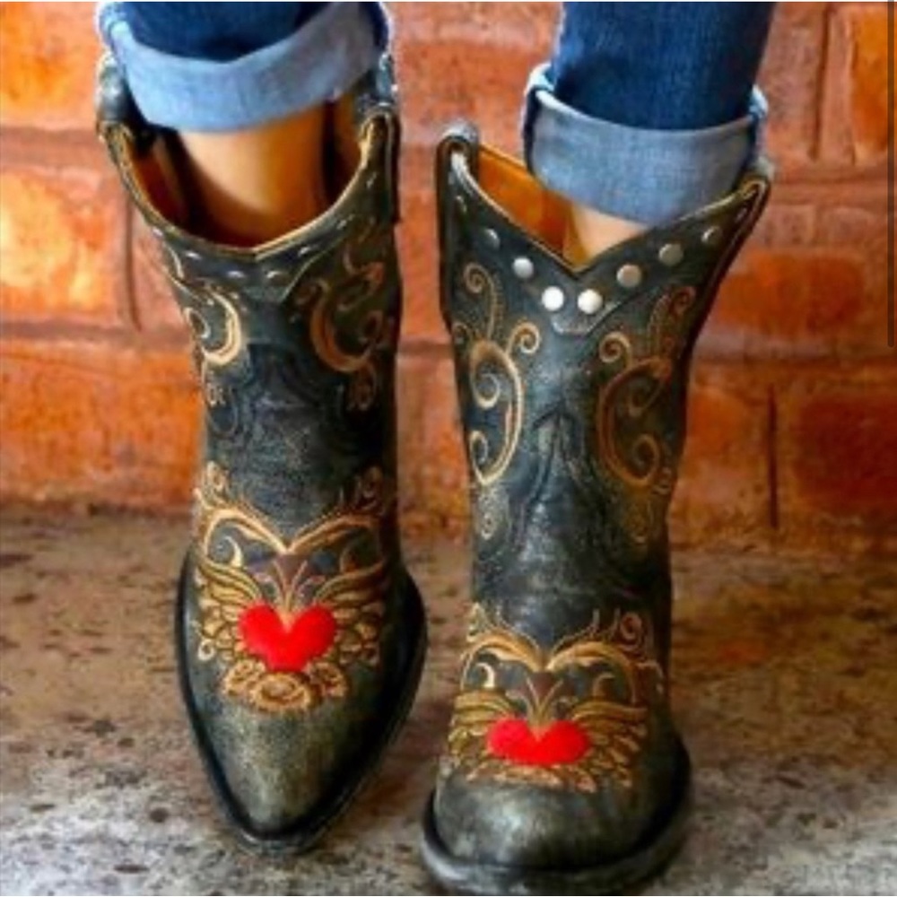 OLD GRINGO “Hearts Boots”. New in box. Size 7 - Picture 2 of 10